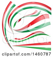Clipart Of Italian Flag Banners Royalty Free Vector Illustration