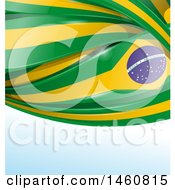 Clipart Of A Brazil Flag Background Royalty Free Vector Illustration by Domenico Condello