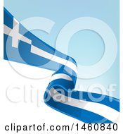 Clipart Of A Greek Flag Background Royalty Free Vector Illustration