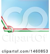 Clipart Of An Italian Flag Background Royalty Free Vector Illustration by Domenico Condello