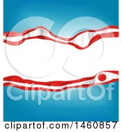 Clipart Of A Japanese Flag Background Royalty Free Vector Illustration