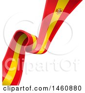 Clipart Of A Spanish Flag Background Royalty Free Vector Illustration by Domenico Condello