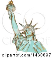 Poster, Art Print Of Sketched Statue Of Liberty