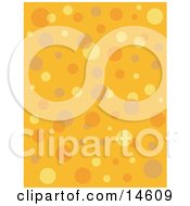 Retro Orange Background With Colorful Bubbles And Circles Clipart Illustration