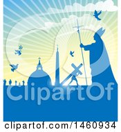 Poster, Art Print Of Pope And Vatican City Background