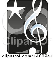 Clipart Of A Music Note Icon Royalty Free Vector Illustration by Domenico Condello