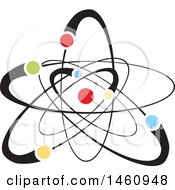 Clipart Of A Colorful Atom Royalty Free Vector Illustration