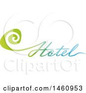 Clipart Of A Hotel Text Design Royalty Free Vector Illustration by Domenico Condello