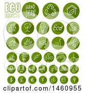 Poster, Art Print Of Round Green Eco Icons