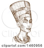 Poster, Art Print Of Sketch Of Ancient Egyptian Nefertiti