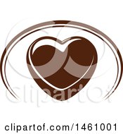 Clipart Of A Chocolate Heart Royalty Free Vector Illustration