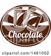 Poster, Art Print Of Oval With Chocolate Squares And Text