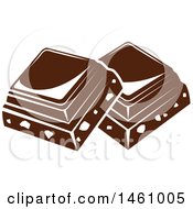 Clipart Of Chocolate Squares Royalty Free Vector Illustration