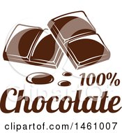 Clipart Of Chocolate Squares And Text Royalty Free Vector Illustration