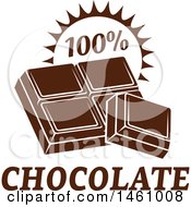 Clipart Of Chocolate Squares With A Sun And Text Royalty Free Vector Illustration
