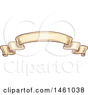 Clipart Of A Vintage Styled Sketched Banner Ribbon Royalty Free Vector Illustration by Vector Tradition SM