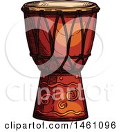 Poster, Art Print Of Sketched Conga Drum