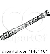Poster, Art Print Of Sketched Recorder Instrument