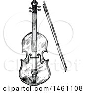 Poster, Art Print Of Sketched Violin