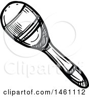 Clipart Of A Sketched Maracca Royalty Free Vector Illustration