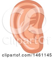 Clipart Of A Human Ear Royalty Free Vector Illustration by Vector Tradition SM