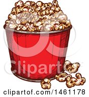 Poster, Art Print Of Sketched Popcorn Bucket