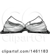 Poster, Art Print Of Sketched Open Book