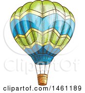 Poster, Art Print Of Sketched Hot Air Balloon