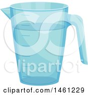 Clipart Of A Measuring Cup Royalty Free Vector Illustration