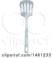Clipart Of A Metal Spatula Royalty Free Vector Illustration