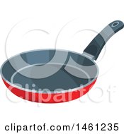 Clipart Of A Frying Pan Royalty Free Vector Illustration