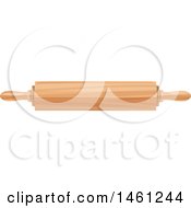 Clipart Of A Rolling Pin Royalty Free Vector Illustration