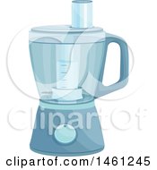 Clipart Of A Kitchen Food Processor Royalty Free Vector Illustration