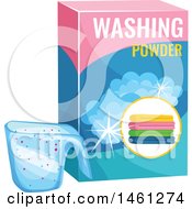 Clipart Of A Box Of Washing Powder Royalty Free Vector Illustration