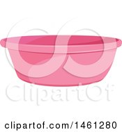 Clipart Of A Pink Bowl Royalty Free Vector Illustration