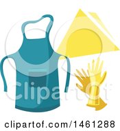 Poster, Art Print Of Cleaning Design With Text Space And An Apron