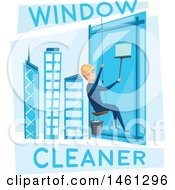 Poster, Art Print Of Skyscraper Window Cleaner