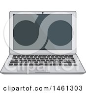 Clipart Of A Laptop Royalty Free Vector Illustration by Vector Tradition SM
