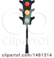 Clipart Of A Traffic Light Royalty Free Vector Illustration