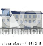 Clipart Of A Prison Royalty Free Vector Illustration