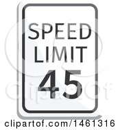 Clipart Of A Speed Limit Sign Royalty Free Vector Illustration