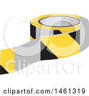Clipart Of A Roll Of Caution Tape Royalty Free Vector Illustration
