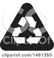 Poster, Art Print Of Black And White Recycle Arrows Design
