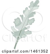 Clipart Of A Dusty Miller Eucalyptus Leaf Royalty Free Vector Illustration