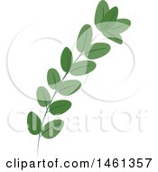Clipart Of A Green Eucalyptus Branch Royalty Free Vector Illustration by Cherie Reve