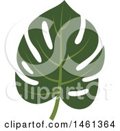 Clipart Of A Split Leaf Philodendron Leaf Royalty Free Vector Illustration