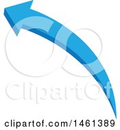 Clipart Of A Blue Arrow Design Royalty Free Vector Illustration by Cherie Reve