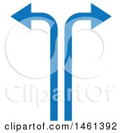 Clipart Of A Blue Arrow Design Royalty Free Vector Illustration by Cherie Reve
