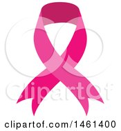 Clipart Of A Pik Breast Cancer Awareness Ribbon Royalty Free Vector Illustration