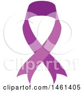 Clipart Of A Purple Awareness Ribbon Royalty Free Vector Illustration